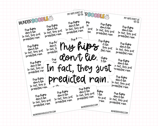 My Hips Don't Lie Stickers | QS-06