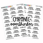 Chronic Overthinker Stickers | QS-05