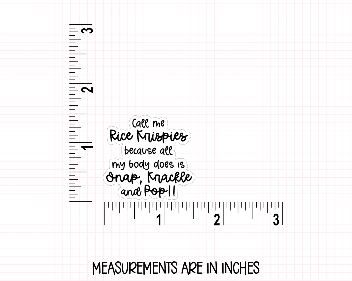 Call Me Rice Krispies Stickers | QS-07