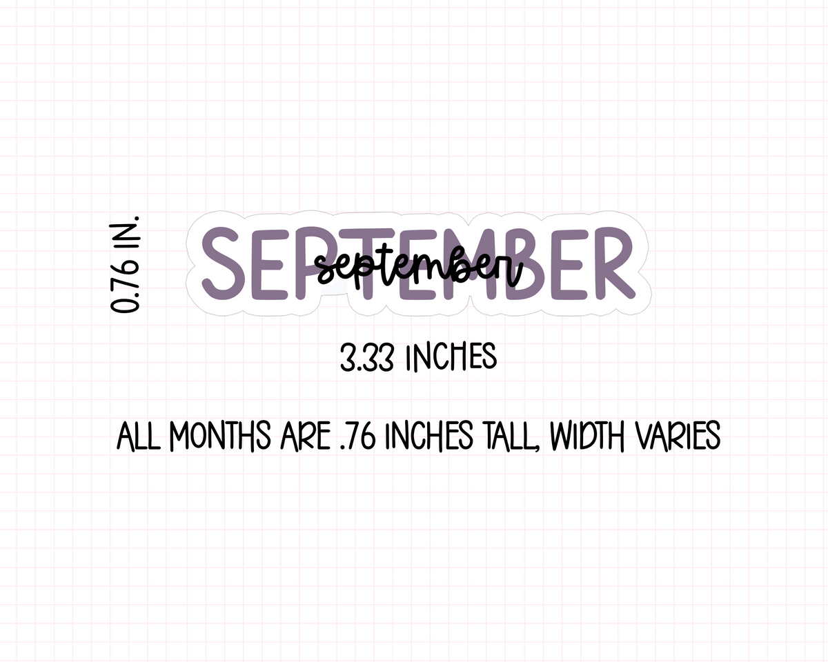 Layered Months Planner Stickers | DUO-02