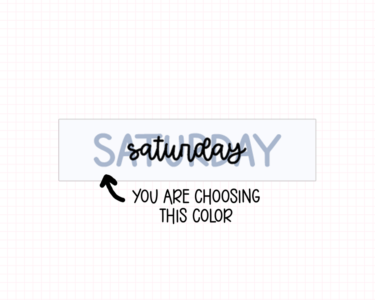 Layered Days of the Week Planner Stickers | DUO-03
