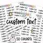 custom text planner stickers, custom stickers