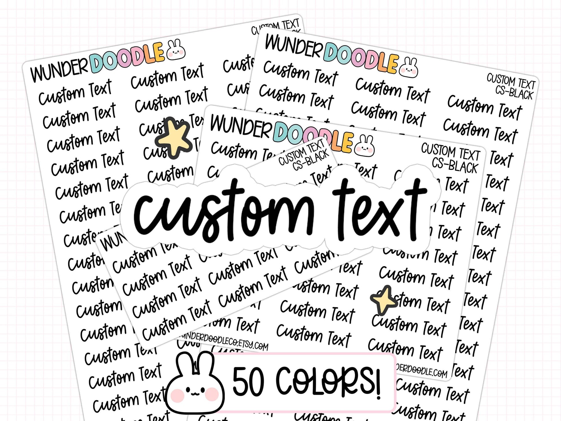 custom text planner stickers, custom stickers