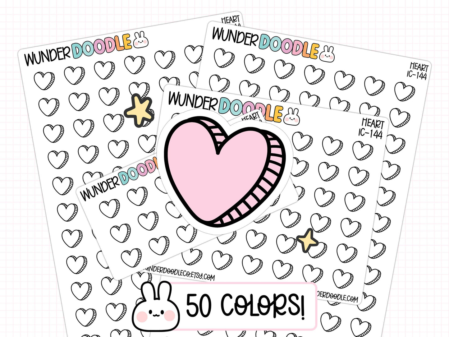 Heart planner stickers, heart icons, heart icon stickers, heart planner icons