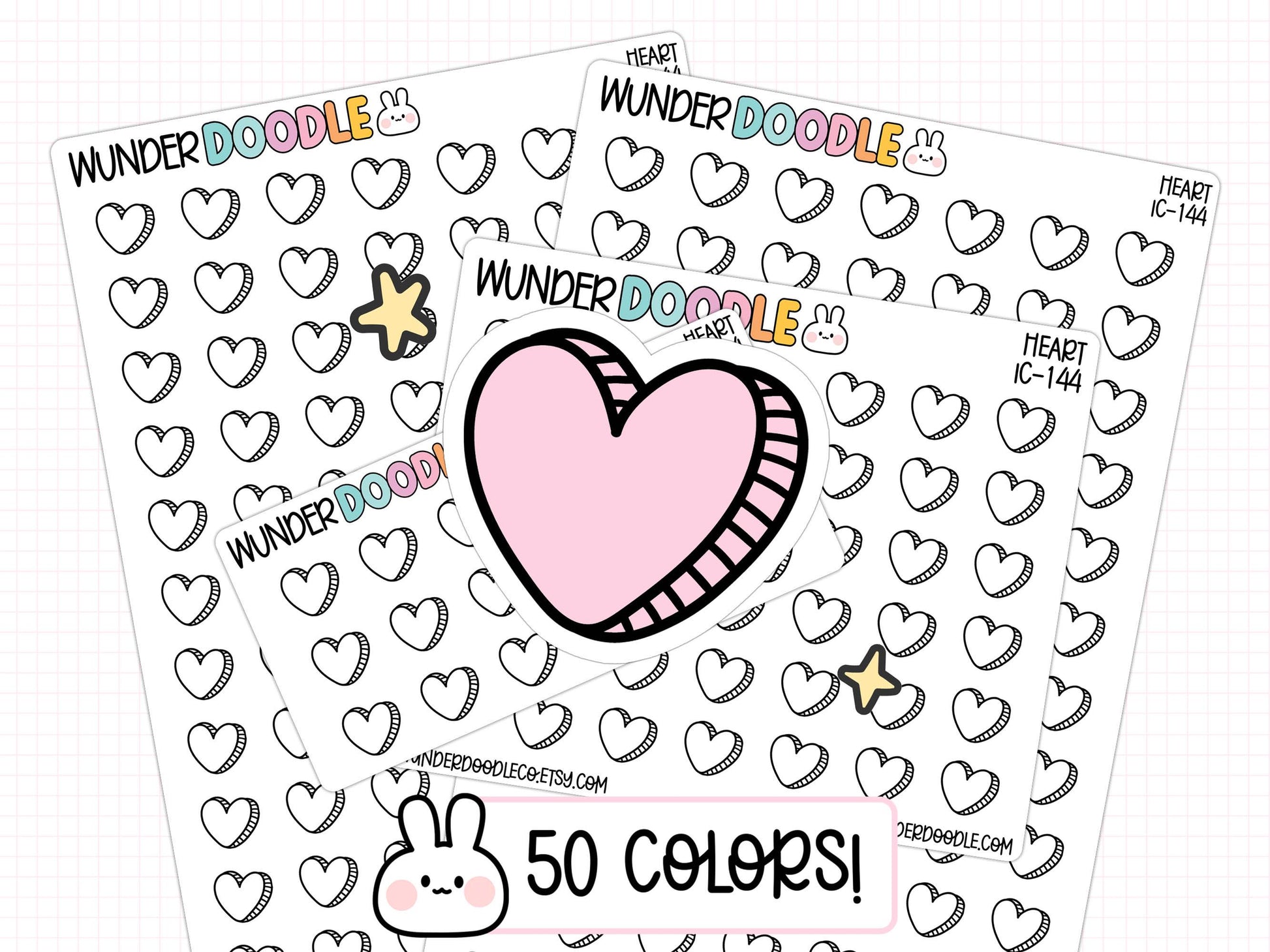 Heart planner stickers, heart icons, heart icon stickers, heart planner icons