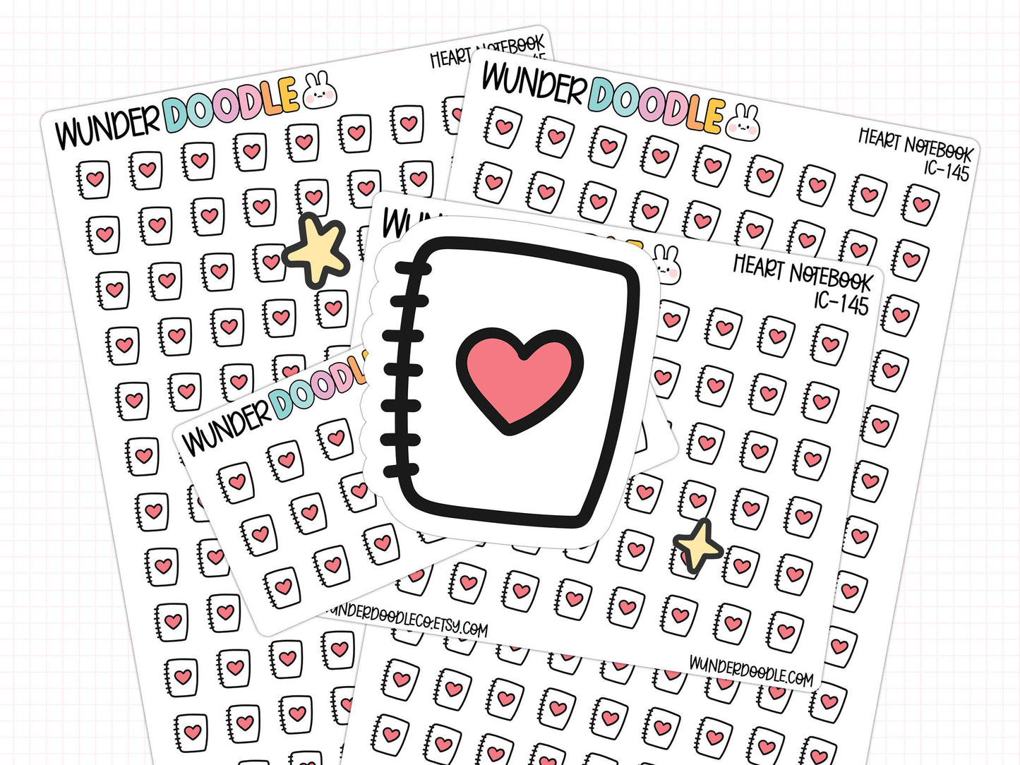 Notebook icon stickers, notebook stickers, planner icons, journal icons, notebook icons