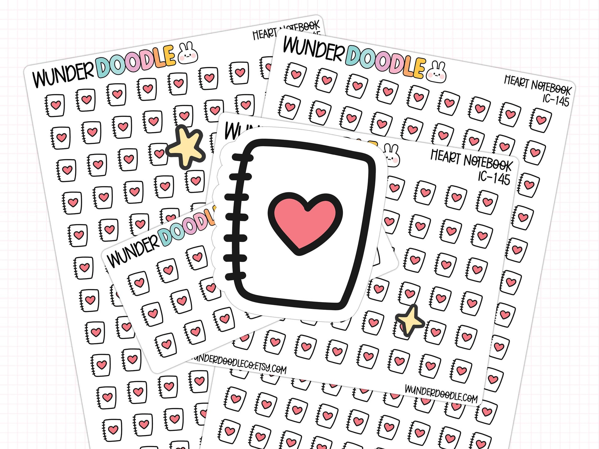 Notebook icon stickers, notebook stickers, planner icons, journal icons, notebook icons