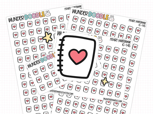 Notebook icon stickers, notebook stickers, planner icons, journal icons, notebook icons