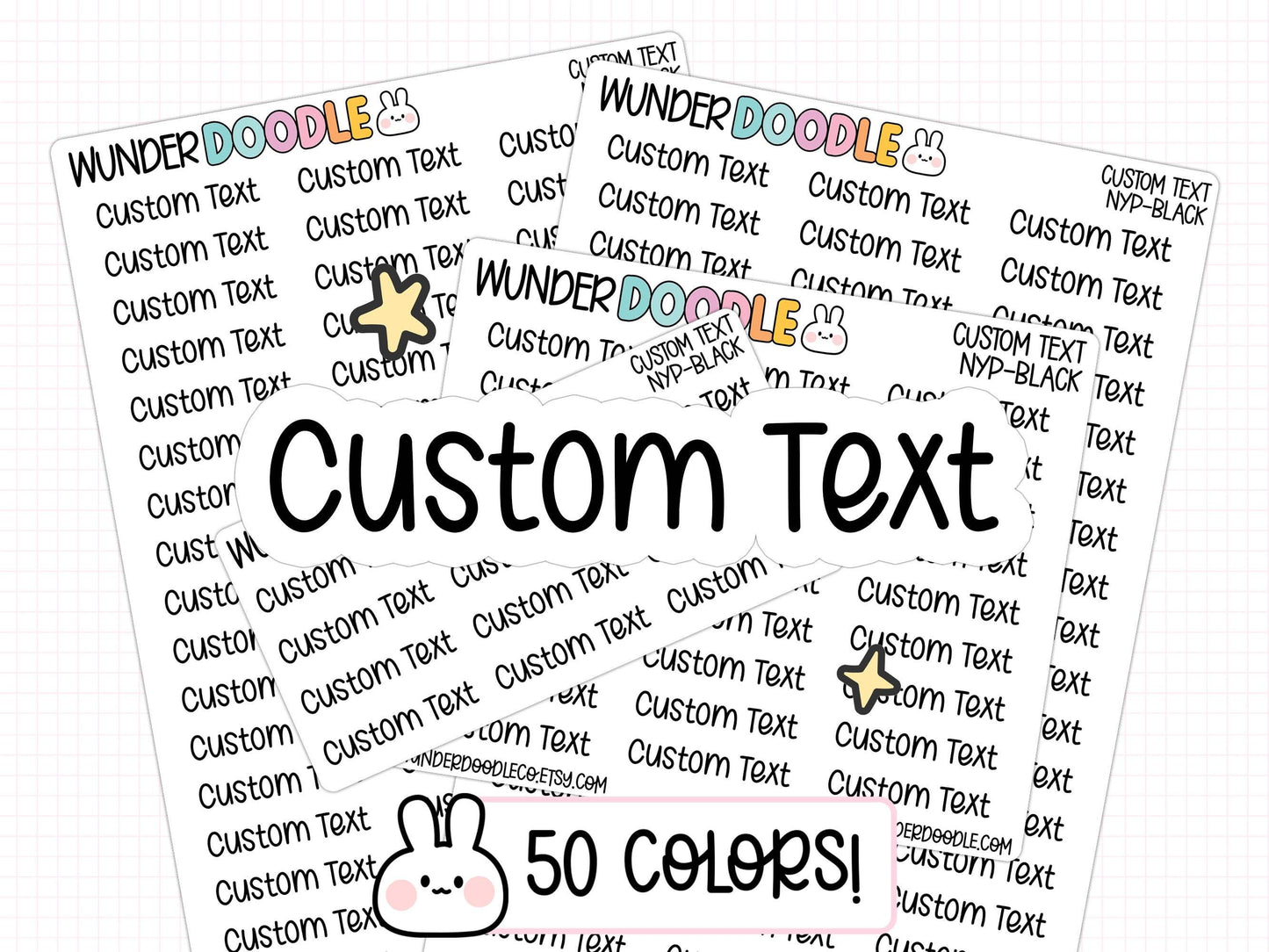 custom text stickers, custom planner stickers, custom stickers, functional stickers