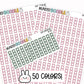 checklist stickers, to do planner stickers, strip stickers, dot checklist stickers, functional planner stickers