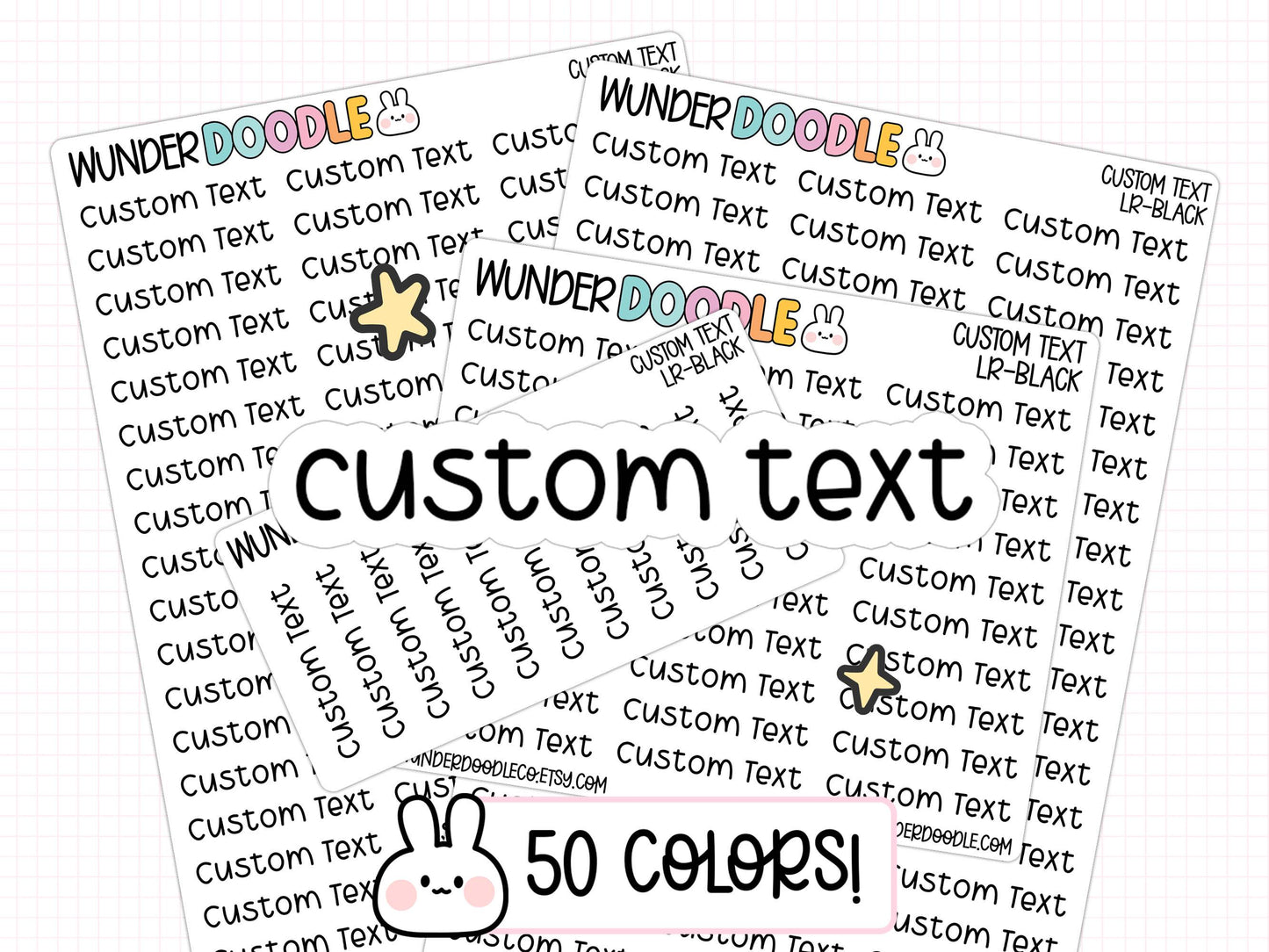 custom text stickers, custom planner stickers, custom stickers, functional stickers