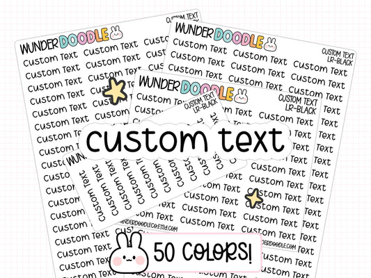 custom text stickers, custom planner stickers, custom stickers, functional stickers