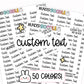 custom stickers, custom planner stickers, functional stickers, functional planner stickers, text stickers, script stickers