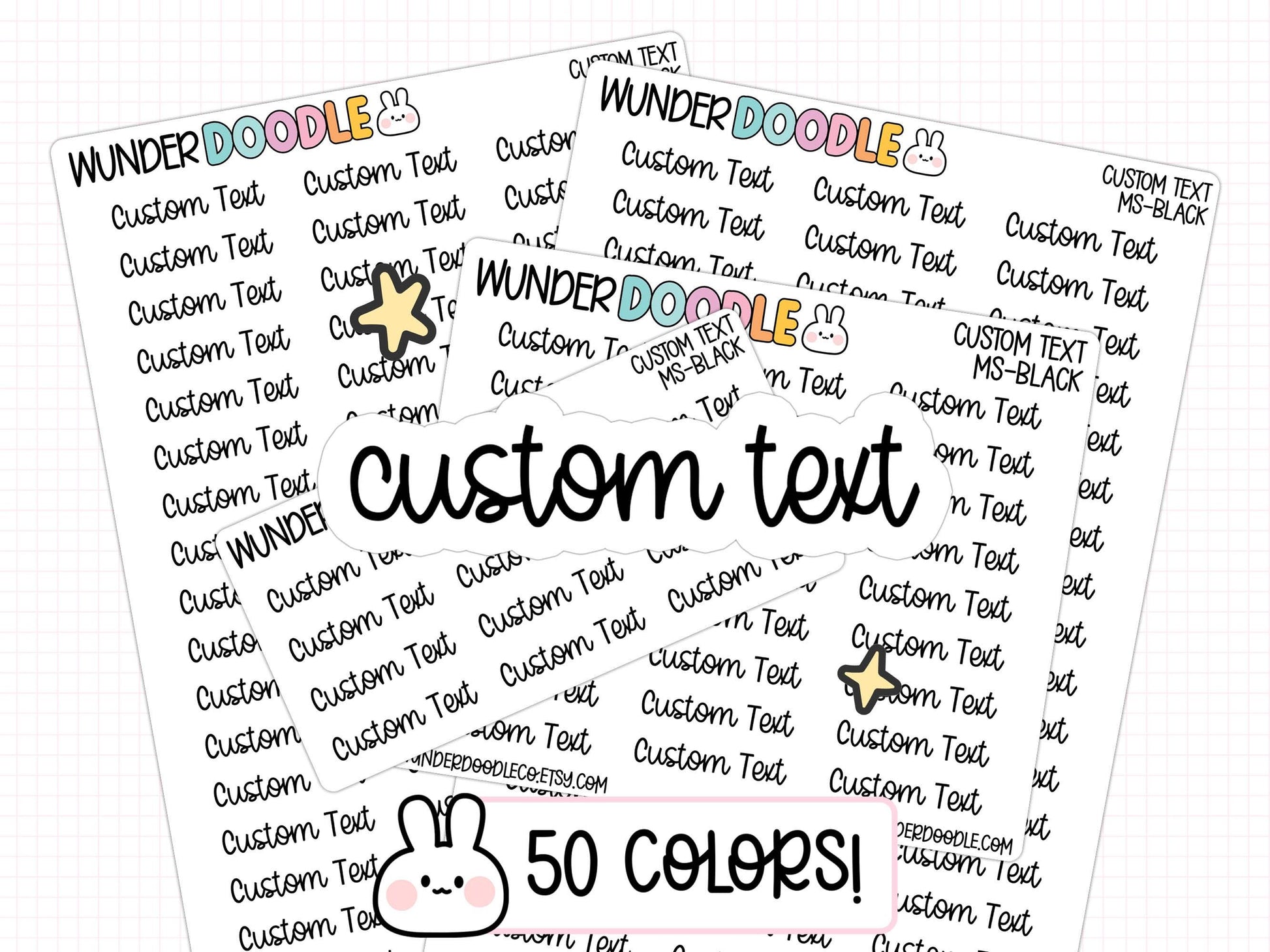 custom stickers, custom planner stickers, functional stickers, functional planner stickers, text stickers, script stickers