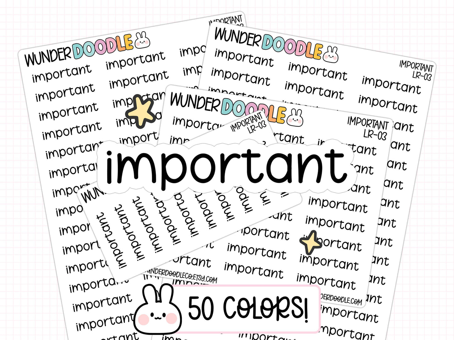important planner stickers, important stickers, reminder stickers, functional stickers, script stickers