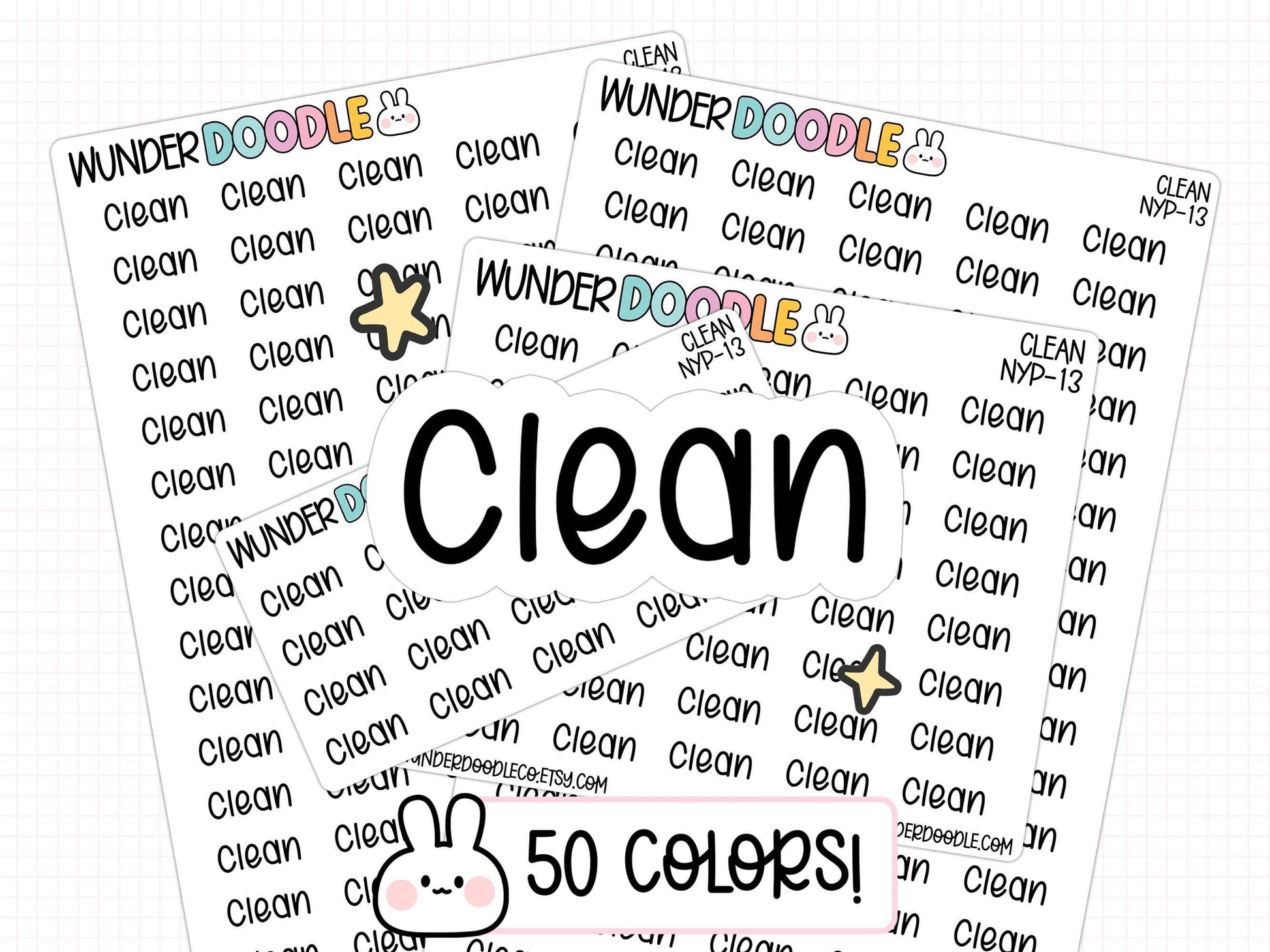 clean planner stickers, cleaning stickers, planning stickers, functional stickers