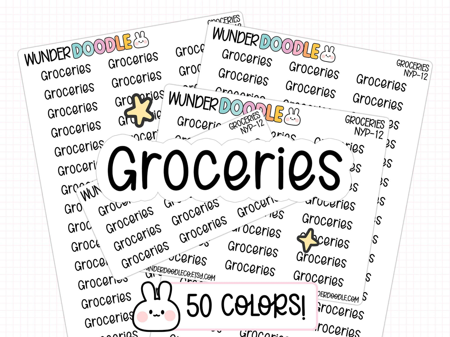groceries stickers, grocery planner stickers, functional planner stickers, functional planning