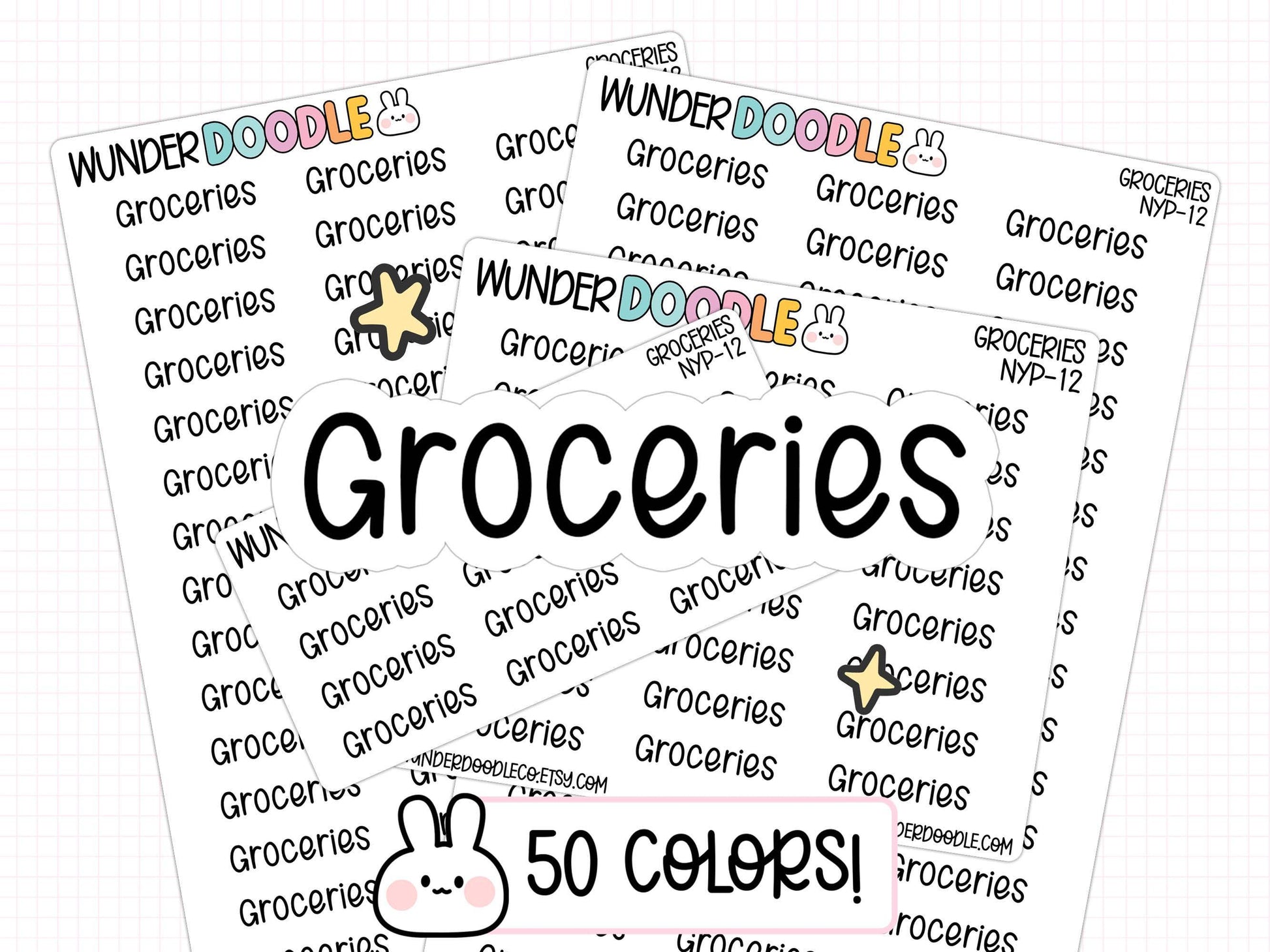groceries stickers, grocery planner stickers, functional planner stickers, functional planning