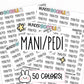 manicure planner stickers, mani pedi stickers, pedicure stickers, pedicure planner stickers, nail appointment stickers