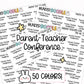 parent teacher conference planner stickers, school planner stickers, teacher planner stickers, school event stickers