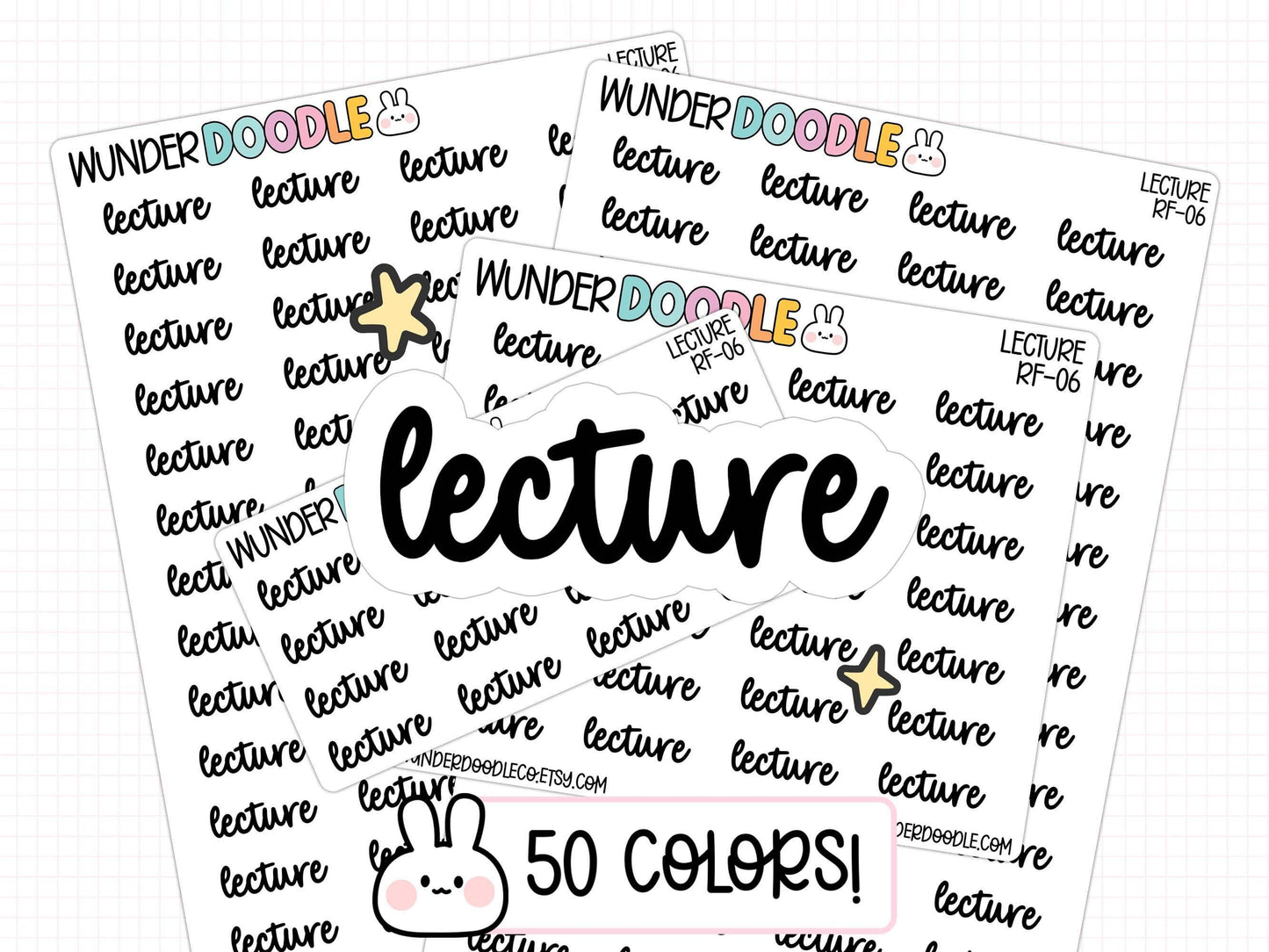 lecture stickers, lecture planner stickers, college stickers, college planner