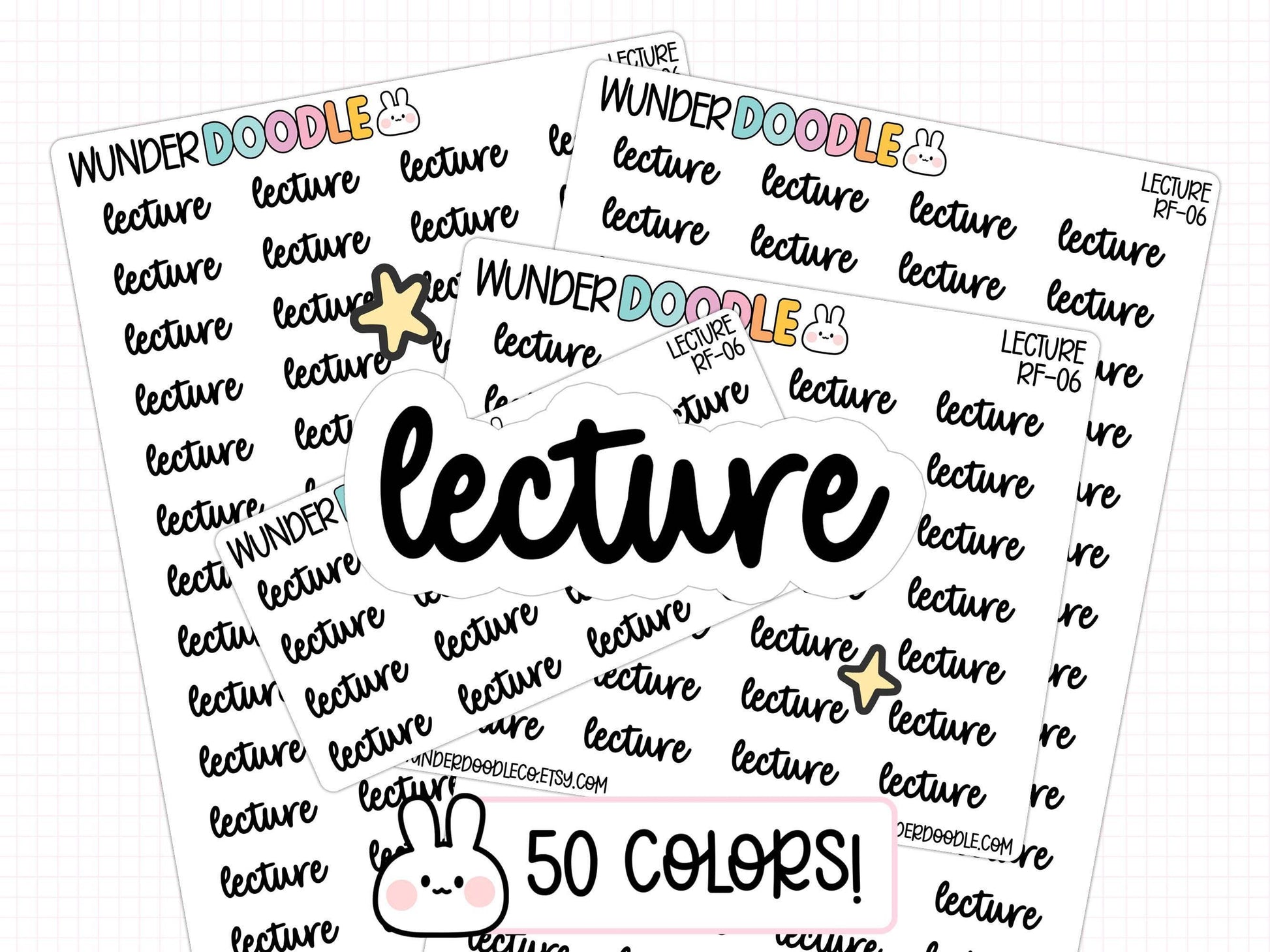 lecture stickers, lecture planner stickers, college stickers, college planner