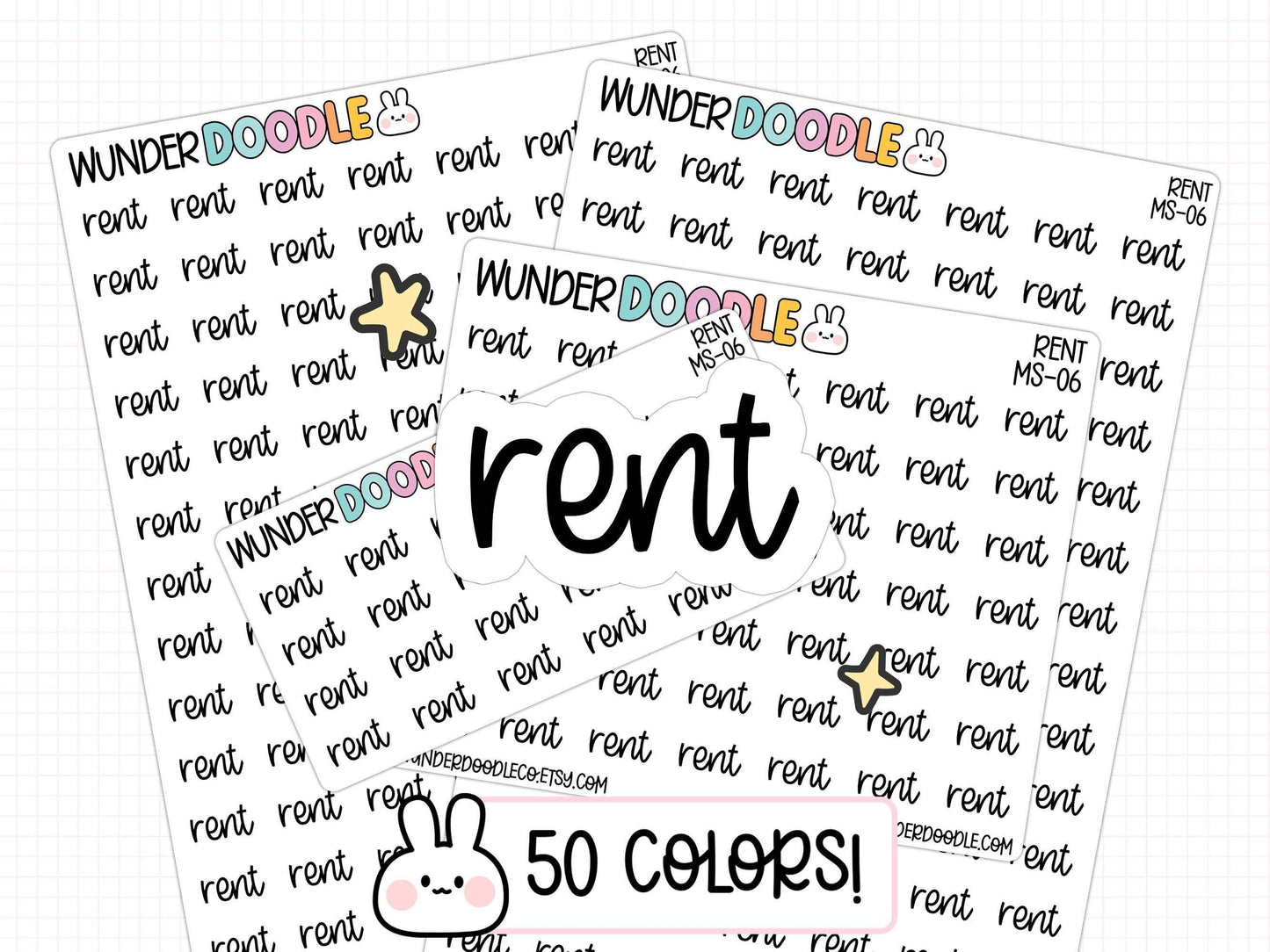 rent planner stickers, rent stickers, bill stickers, rent payment stickers, bill due stickers