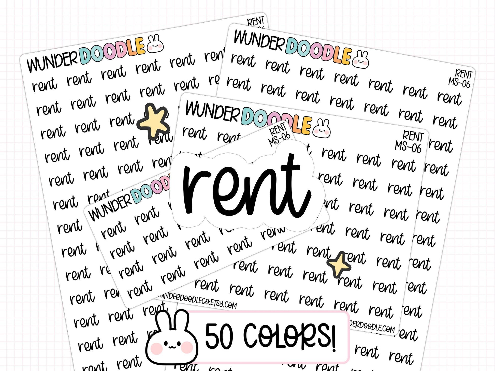 rent planner stickers, rent stickers, bill stickers, rent payment stickers, bill due stickers