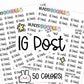 IG post stickers, social media planner stickers, social media stickers