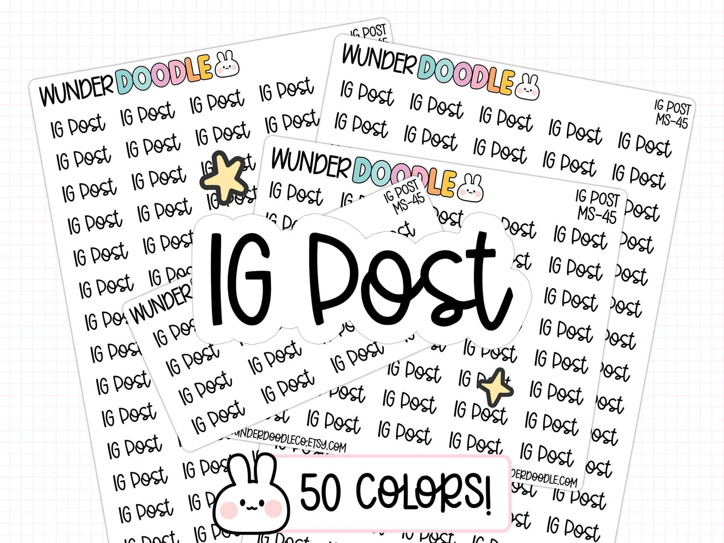 IG post stickers, social media planner stickers, social media stickers