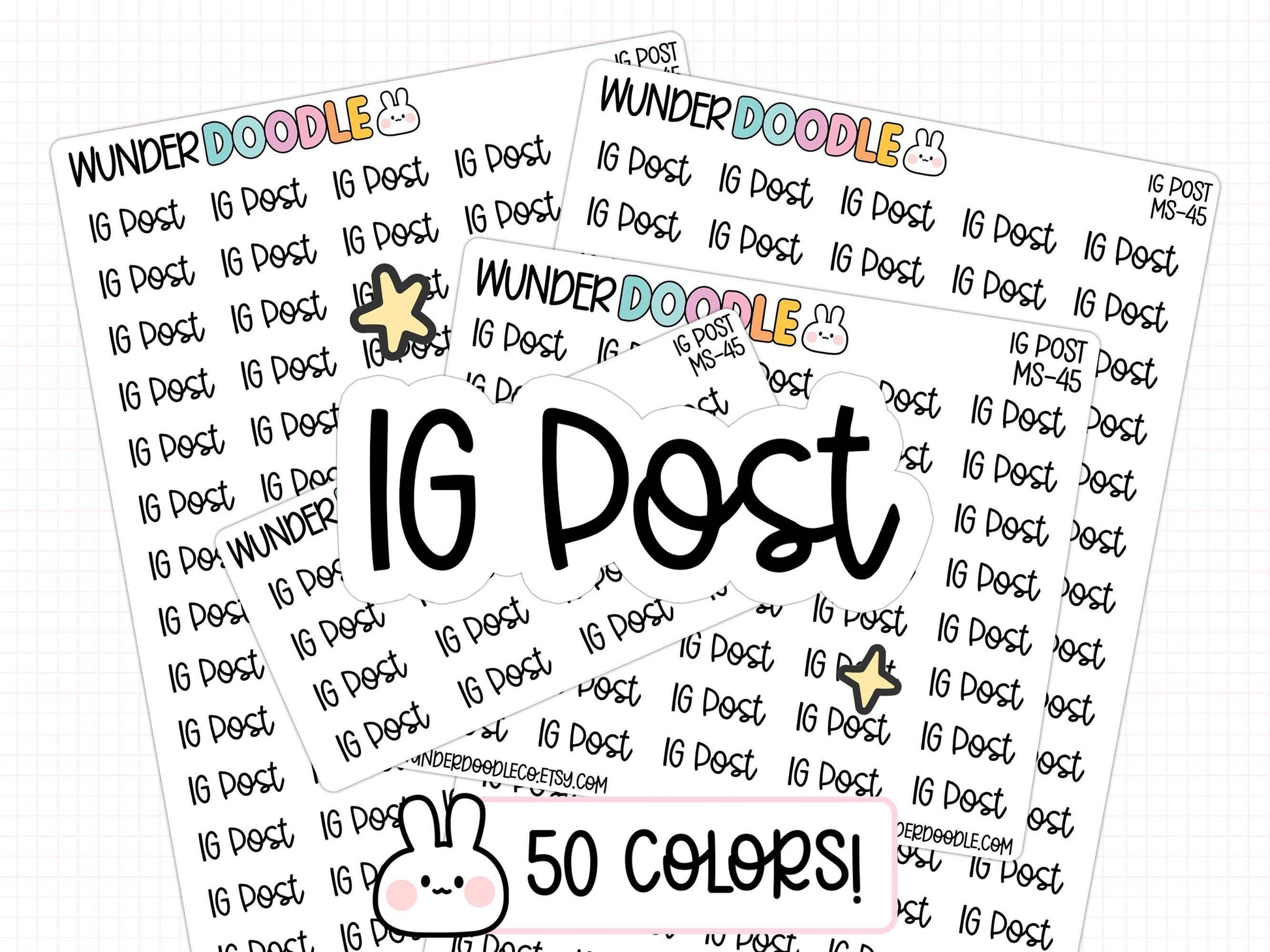 IG post stickers, social media planner stickers, social media stickers