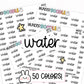 water bill stickers, bill tracker stickers, pay bill stickers, functional stickers, budget stickers