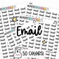 Email stickers, email planner stickers, need to email stickers, task stickers, to do stickers, productivity planner