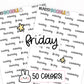 days of the week stickers, week stickers, day label stickers, planner stickers, functional stickers