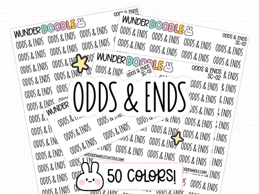 odds & ends planner stickers, productivity stickers, reminder stickers, functional stickers