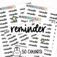 reminder planner stickers, reminder stickers, to do stickers, daily planner, weekly planner, functional stickers