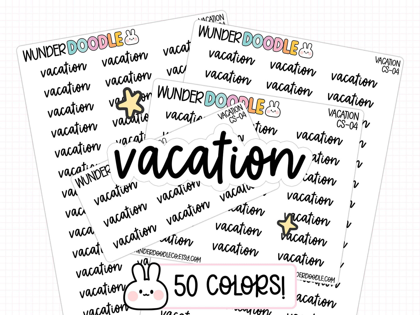 vacation planner stickers, vacation stickers, trip planner, PTO stickers, work schedule, functional stickers, script stickers