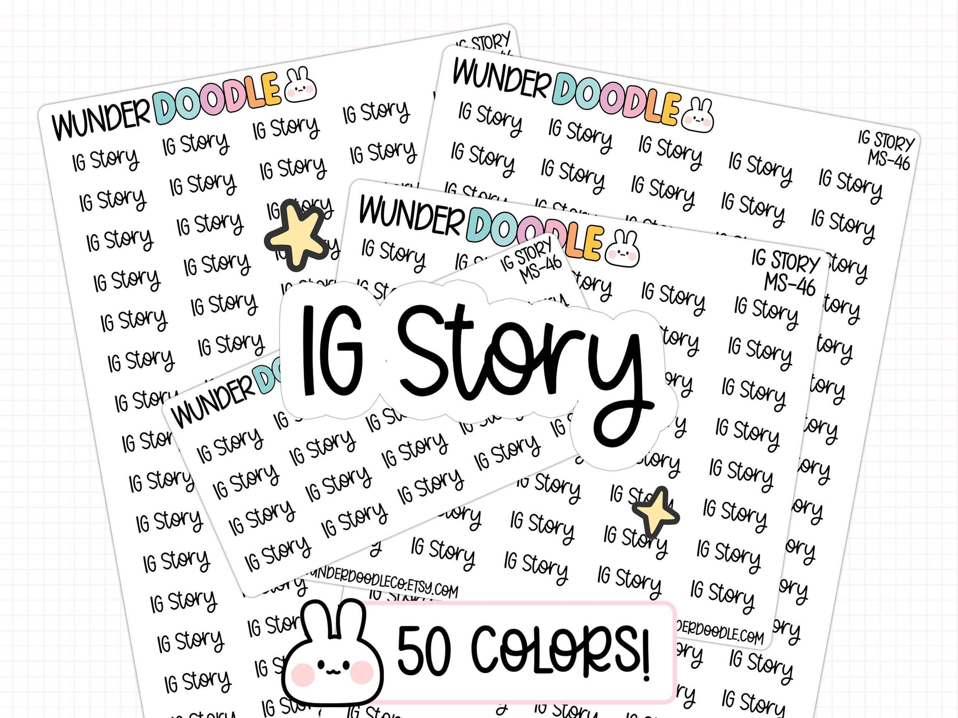 IG Story planner stickers, social media planner, content planner stickers, social media stickers