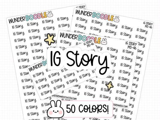 IG Story planner stickers, social media planner, content planner stickers, social media stickers