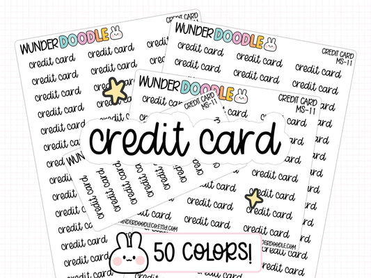 credit card stickers, credit card payment stickers, bill stickers, bill due stickers, functional stickers