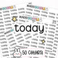 today planner stickers, today stickers, stickers, sticker sheets, functional stickers, reminder stickers, planner labels