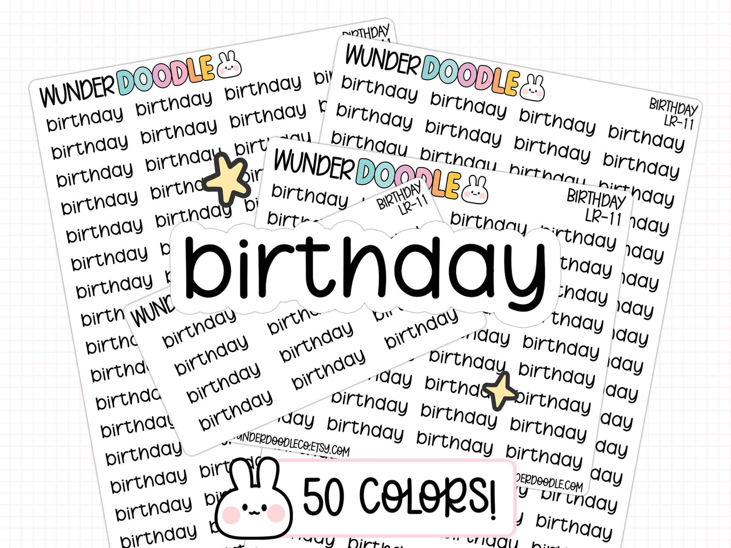 birthday planner stickers, birthday stickers, bday stickers, birthday reminder stickers, planner stickers