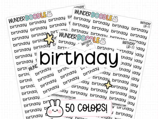birthday planner stickers, birthday stickers, bday stickers, birthday reminder stickers, planner stickers