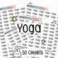 yoga planner stickers, yoga stickers, fitness planner stickers, exercise stickers