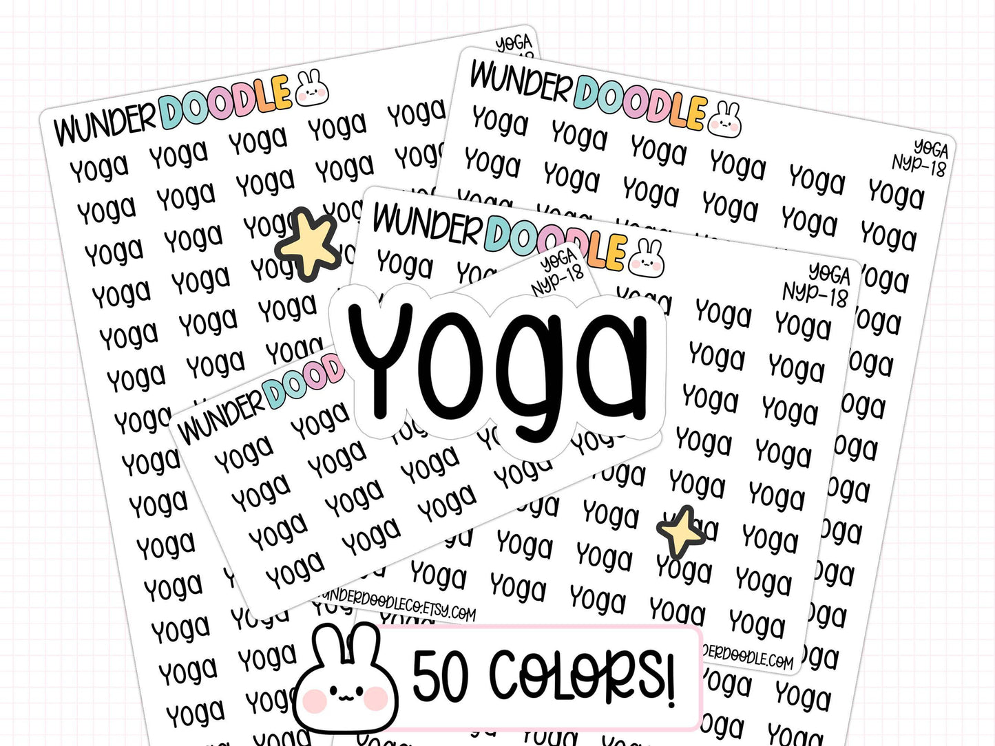 yoga planner stickers, yoga stickers, fitness planner stickers, exercise stickers