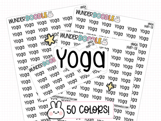 yoga planner stickers, yoga stickers, fitness planner stickers, exercise stickers