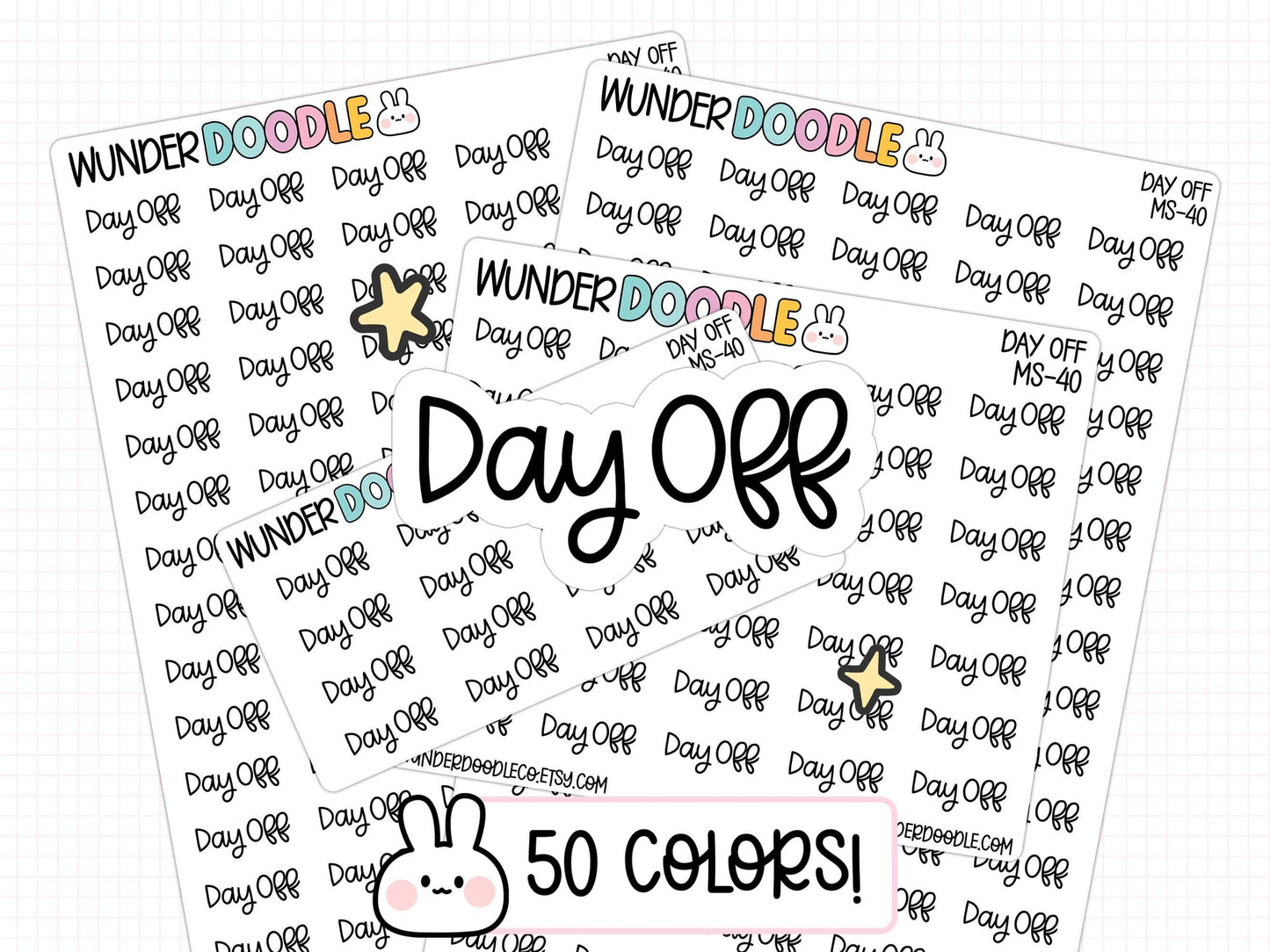 day off stickers, day off planner stickers, planner stickers, work planner stickers, work stickers