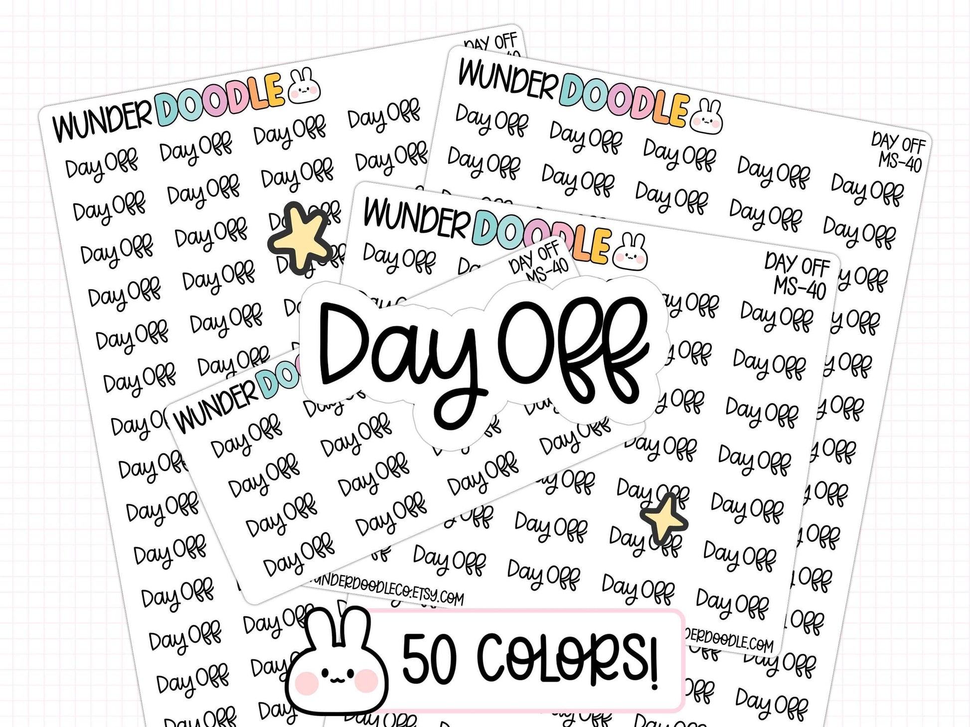 day off stickers, day off planner stickers, planner stickers, work planner stickers, work stickers