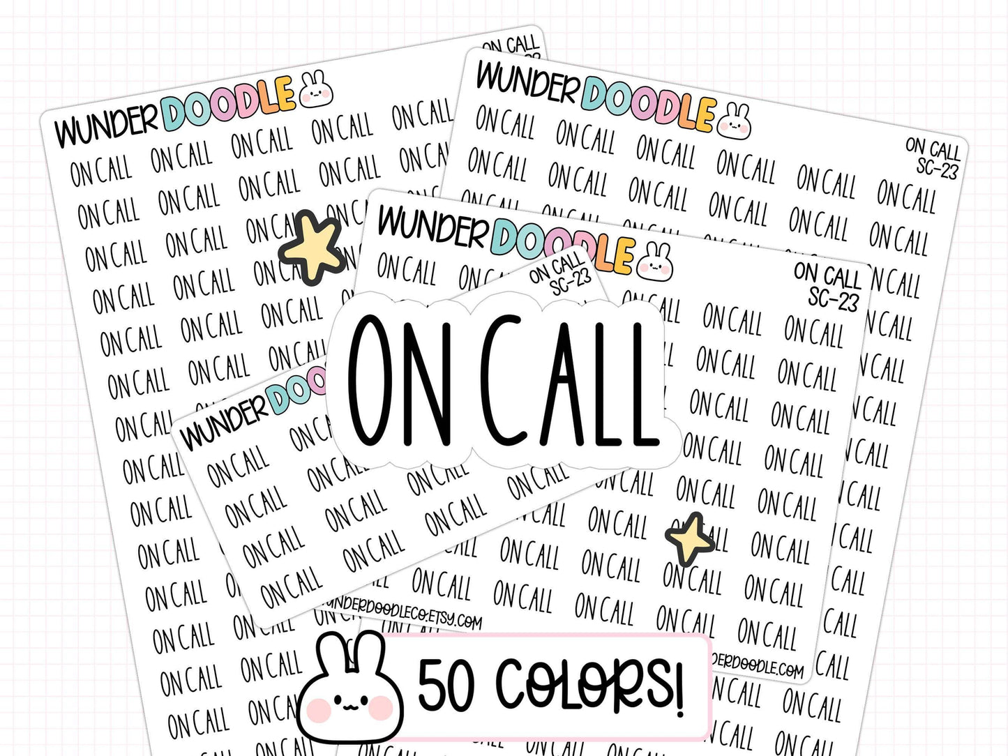 on call stickers, on call planner stickers, work stickers, work planner stickers, nurse shift stickers, functional stickers