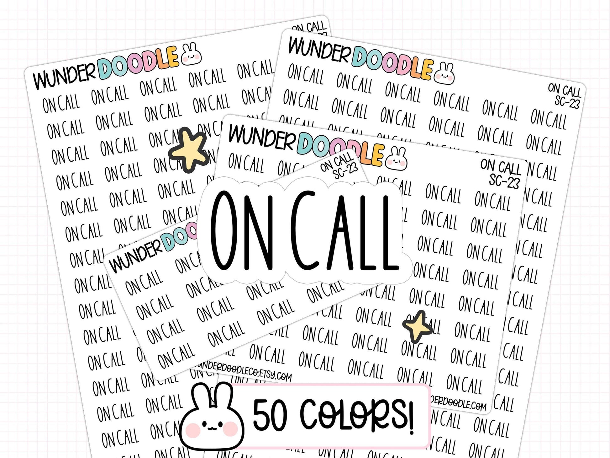 on call stickers, on call planner stickers, work stickers, work planner stickers, nurse shift stickers, functional stickers